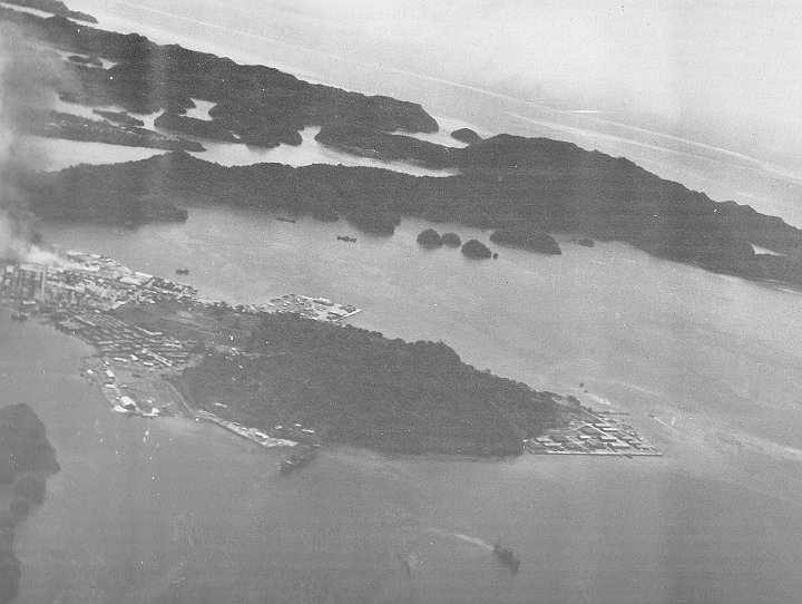 attack on palau-09.JPG - Helmet wreck (centre) is anchored alongside the Unyu Maru No. 2 off the entrance to Aurapushekaru Channel.